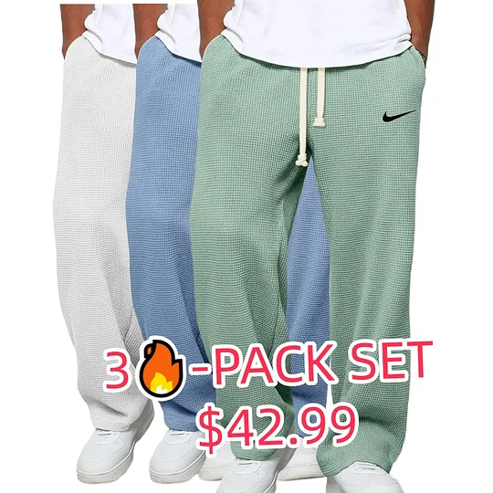 Men's Spring And Autumn Casual Sports Textured Trousers