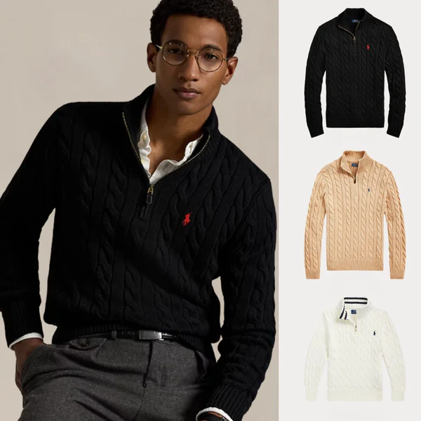 BUY 1, GET 3 – WINTER CABLE KNIT COTTON ZIP SET