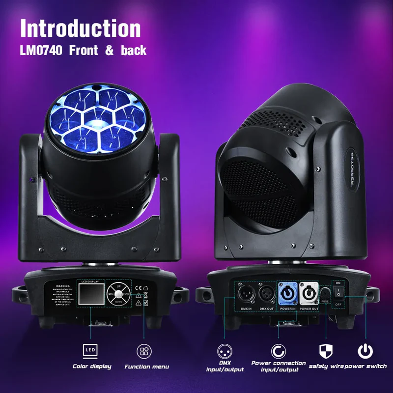 LM0740 7x40w Wash Moving Head Stage Light