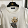 Ralph Lauren* Bear Embroidered Short Sleeve Sweater