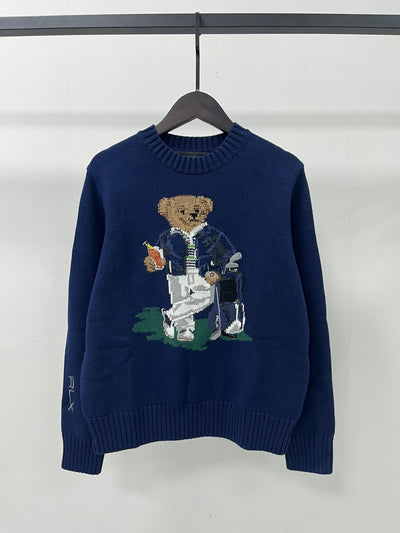 Ralph Laur* bear embroidered sweater