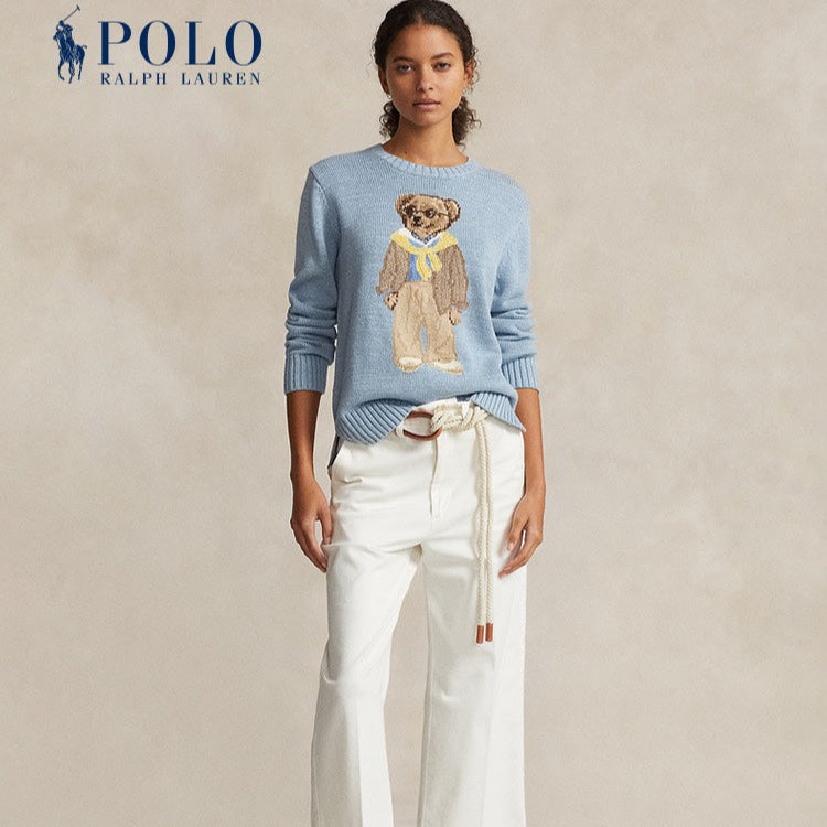 Ralph Laur* bear embroidered sweater