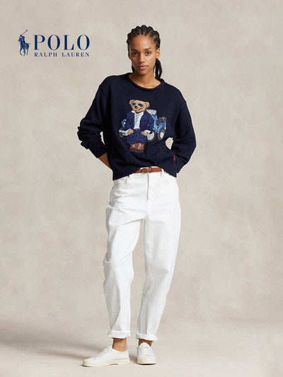 Ralph Laur* bear embroidered sweater