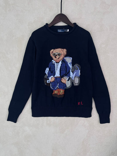 Ralph Laur* bear embroidered sweater