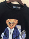 Ralph Laur* bear embroidered sweater