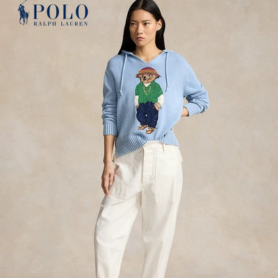 Ralph Laur* bear embroidered sweater