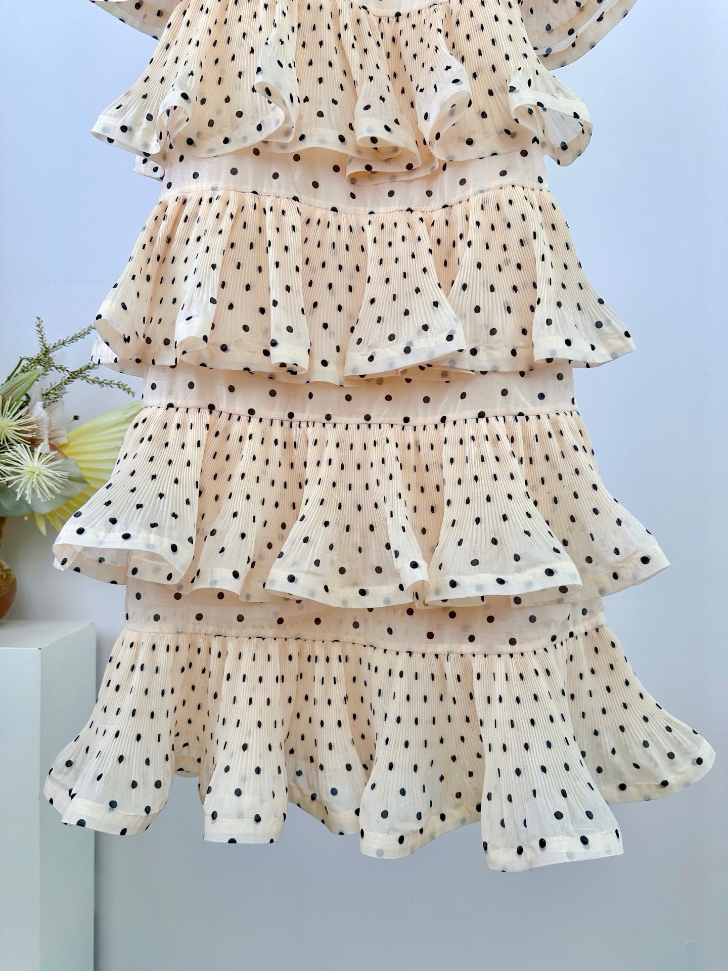 ZIM* Pleated Tiered Dress