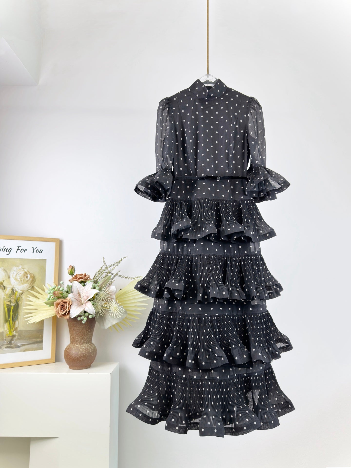ZIM* Pleated Tiered Dress