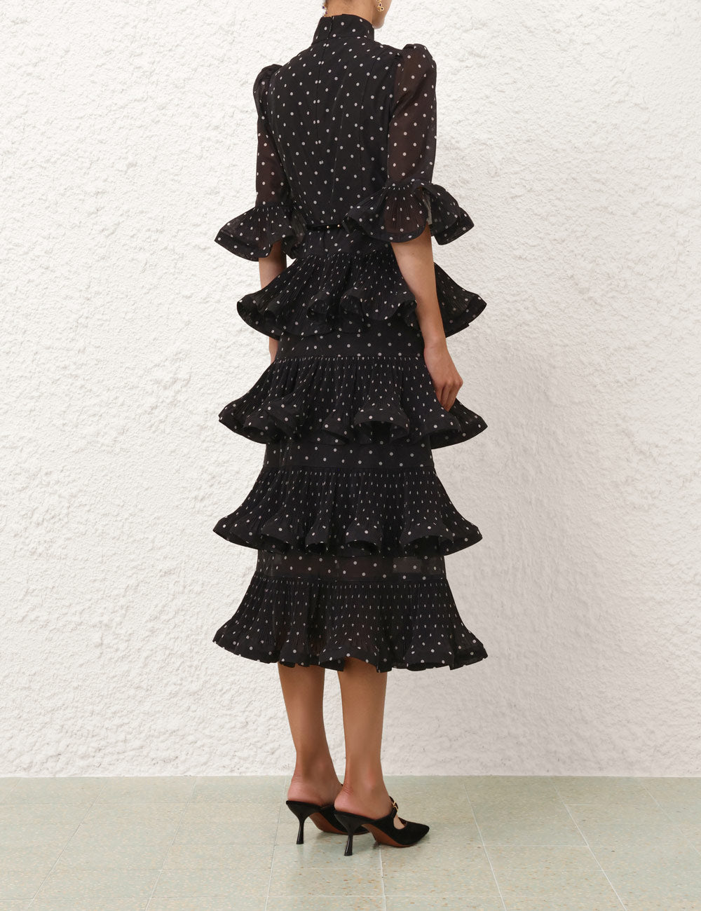 ZIM* Pleated Tiered Dress