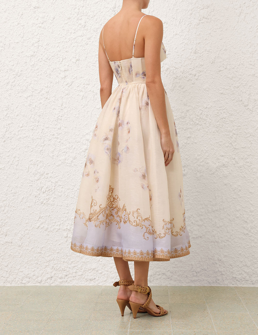ZIM* V-neck long slip dress