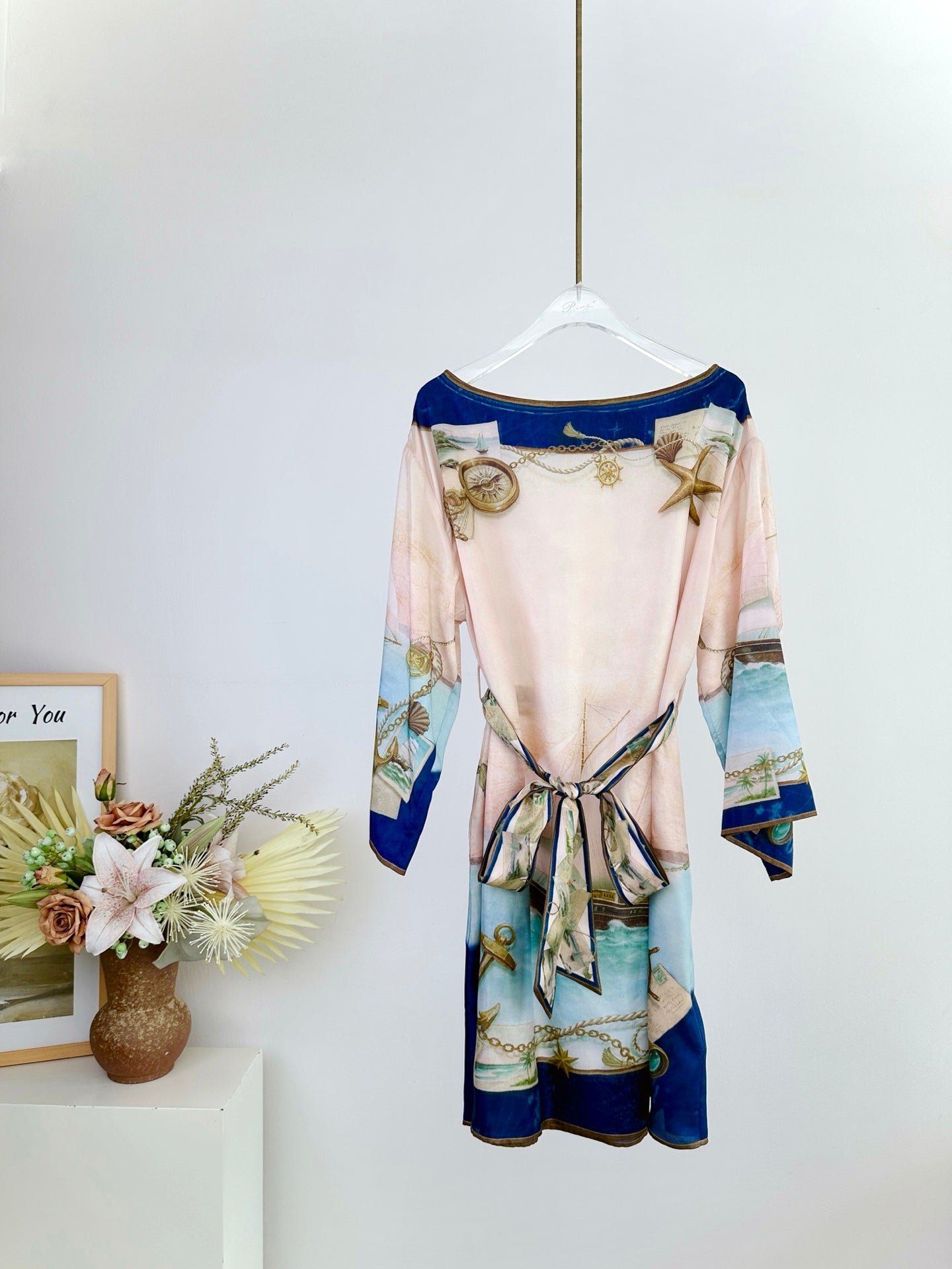 ZIM* Silk Loose-Fit Long-Sleeve Mini Dress