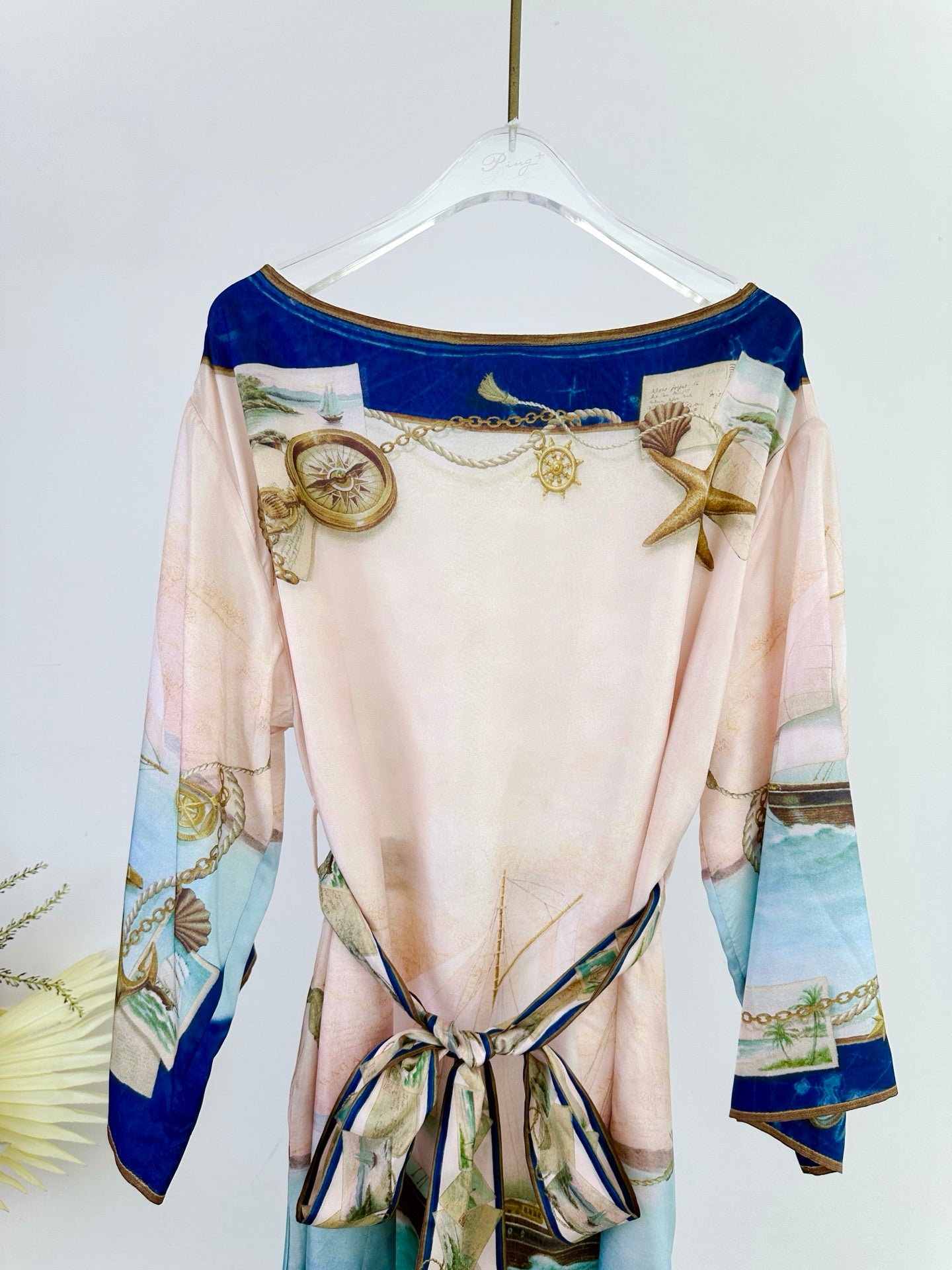 ZIM* Silk Loose-Fit Long-Sleeve Mini Dress