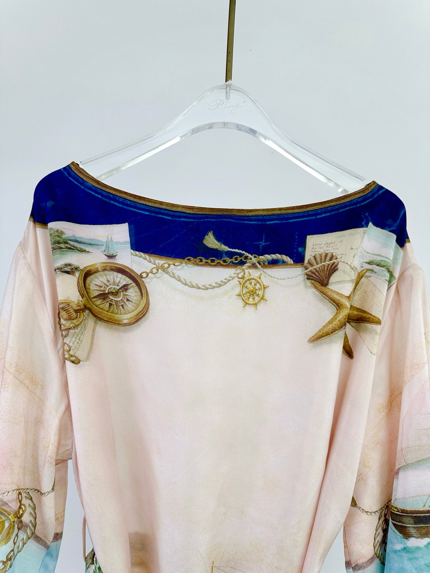 ZIM* Silk Loose-Fit Long-Sleeve Mini Dress