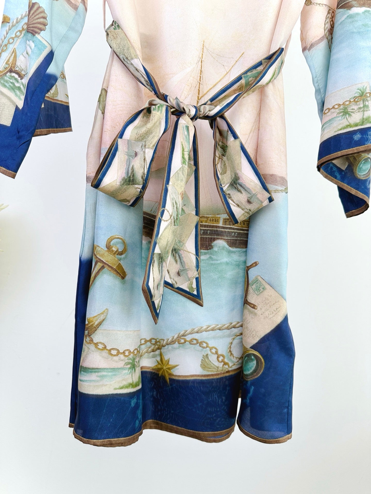 ZIM* Silk Loose-Fit Long-Sleeve Mini Dress