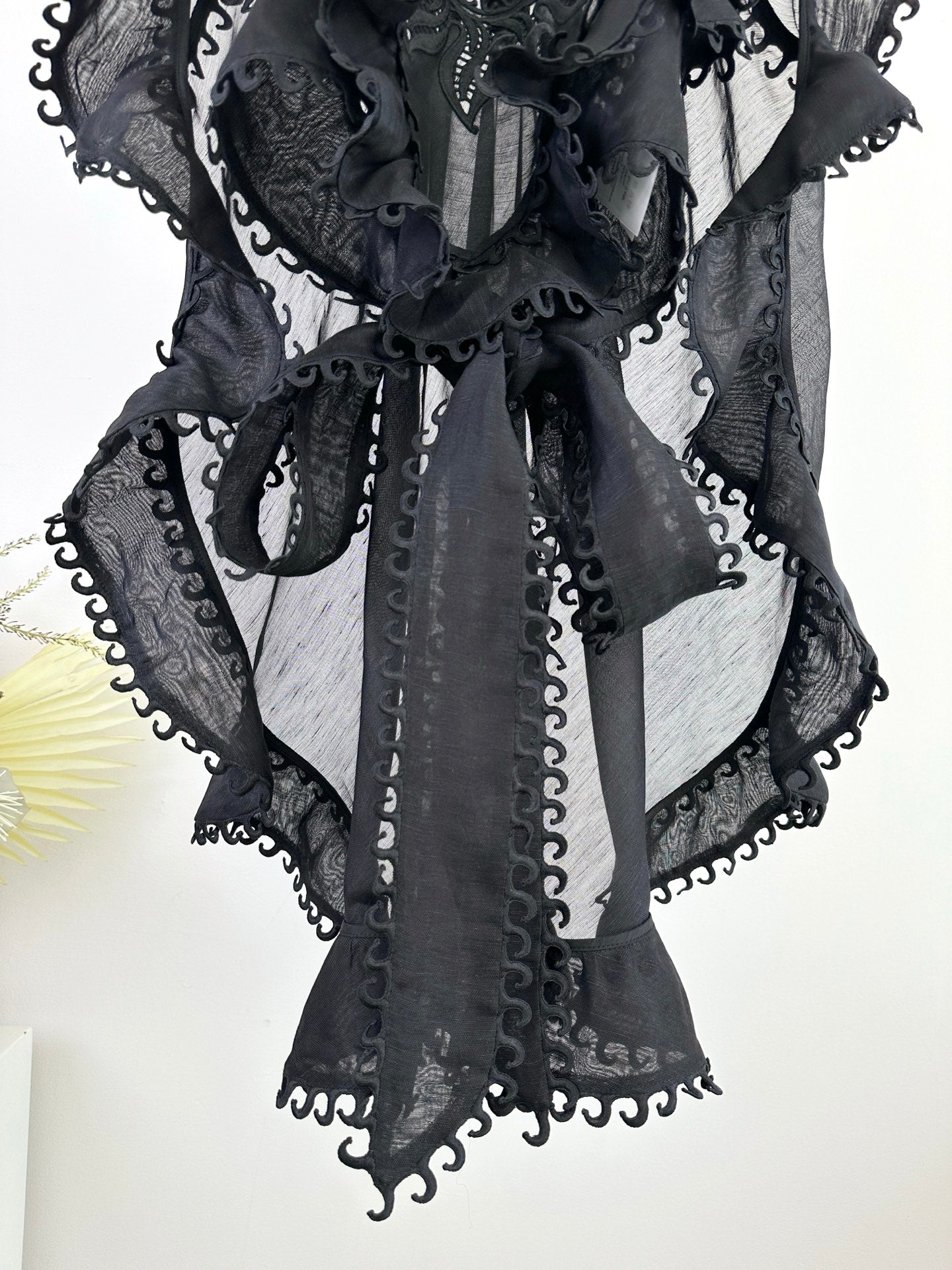 ZIM* Ruffled Ruffle Embroidered Pattern Dress