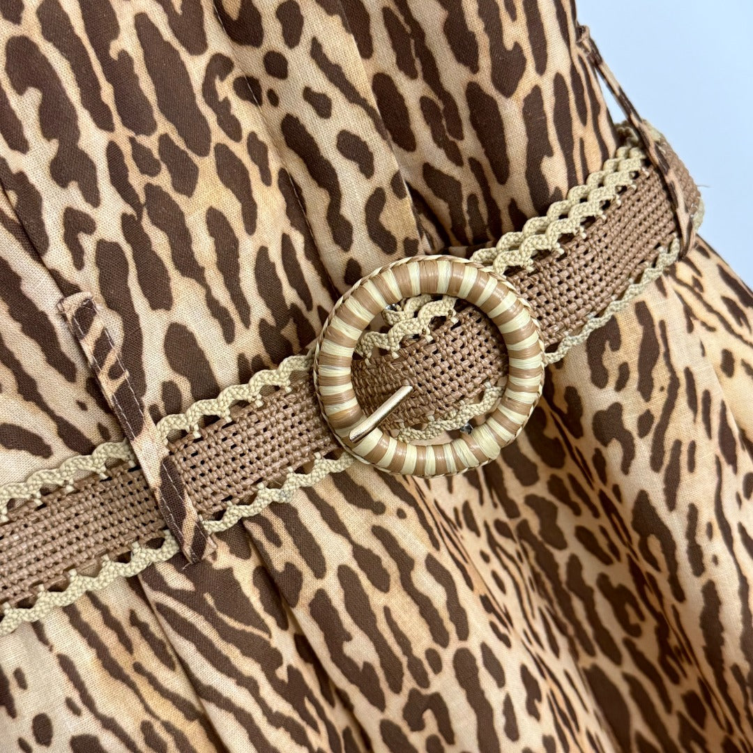 ZIM* leopard print halterneck dress