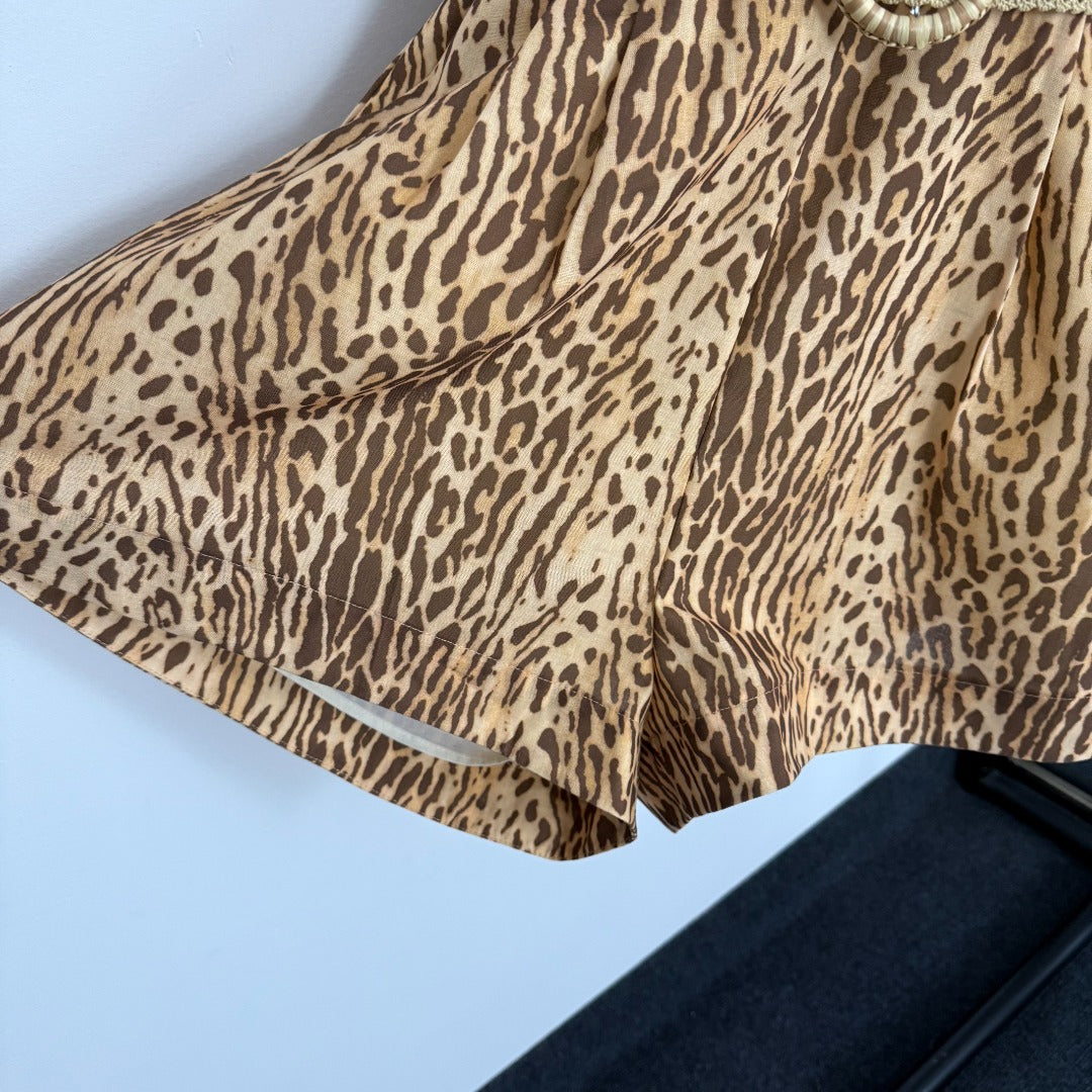 ZIM* leopard print halterneck dress