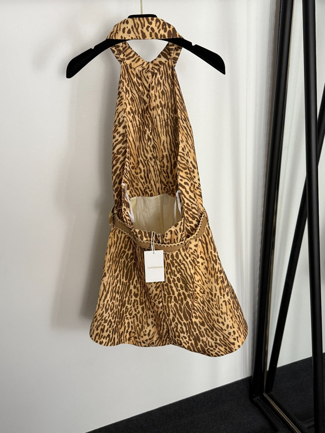ZIM* leopard print halterneck dress