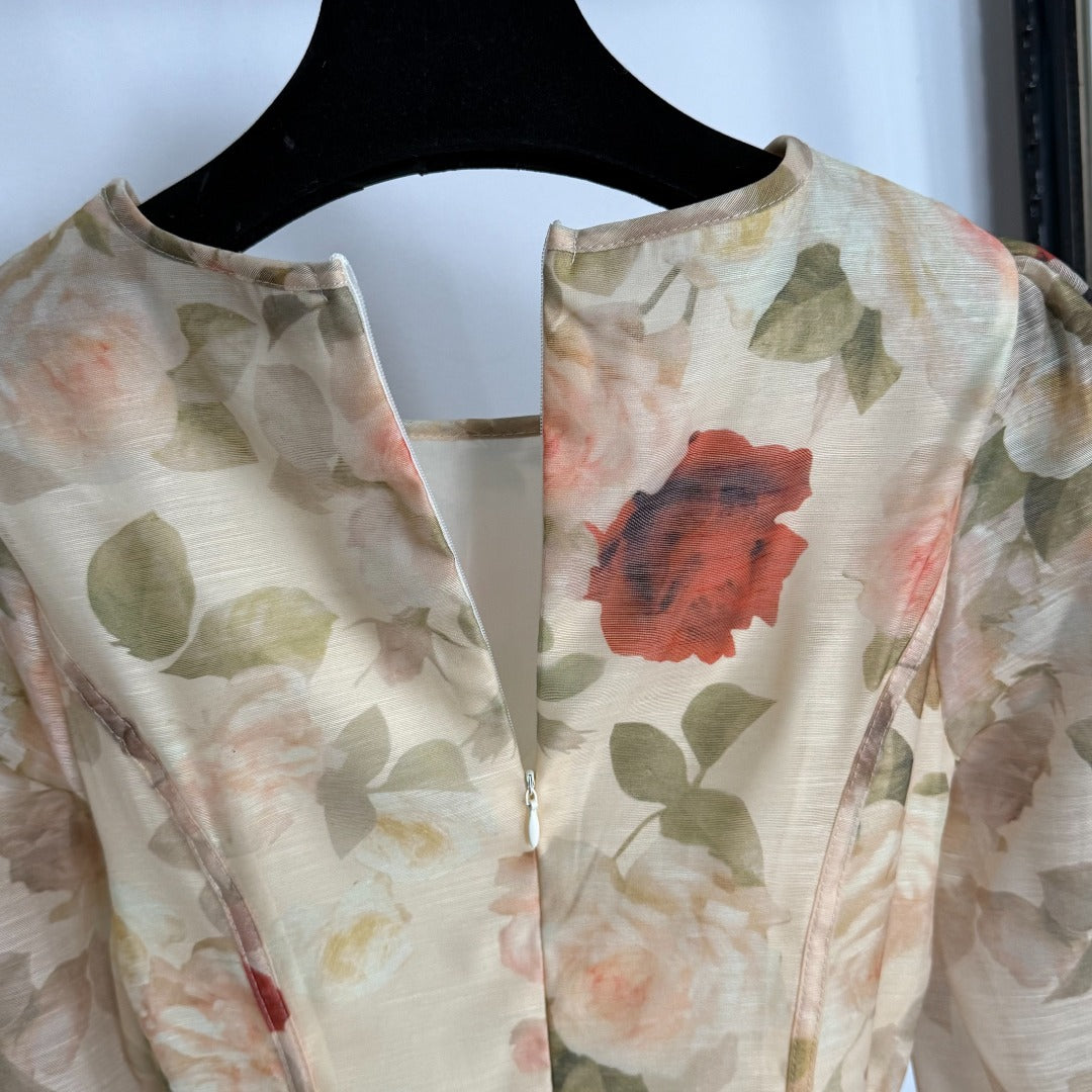 ZIM* Colorful Rose Flower Dress