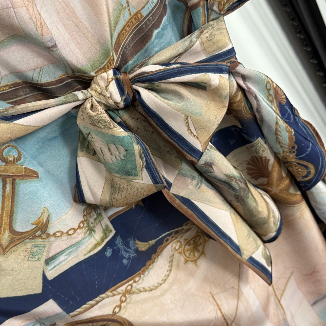 ZIM* Nautical Sailboat Print Dress