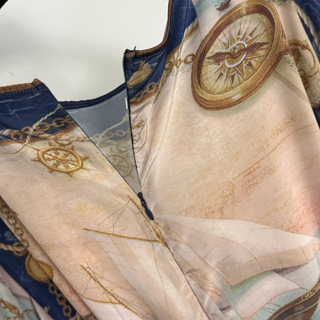 ZIM* Nautical Sailboat Print Dress