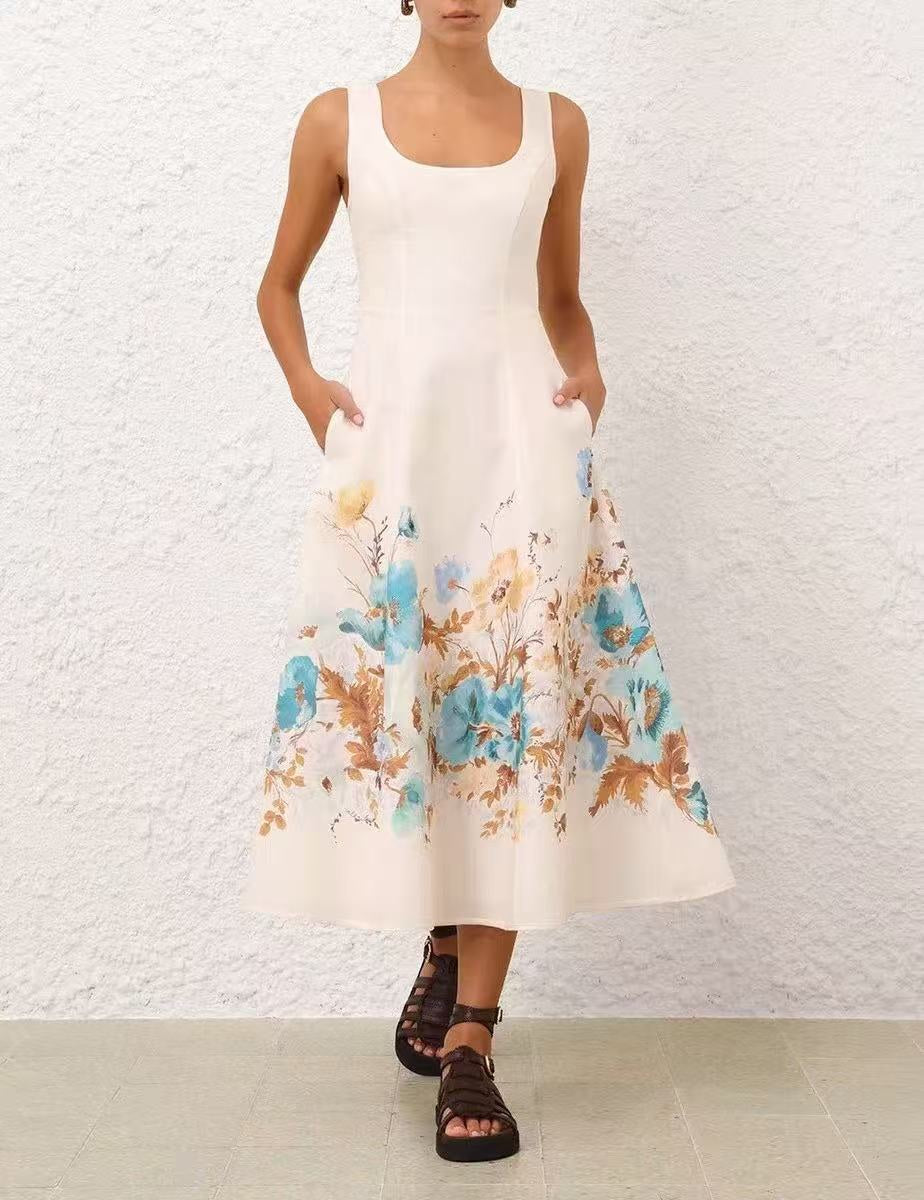 ZIM* Colorful Floral Print Slip Dress