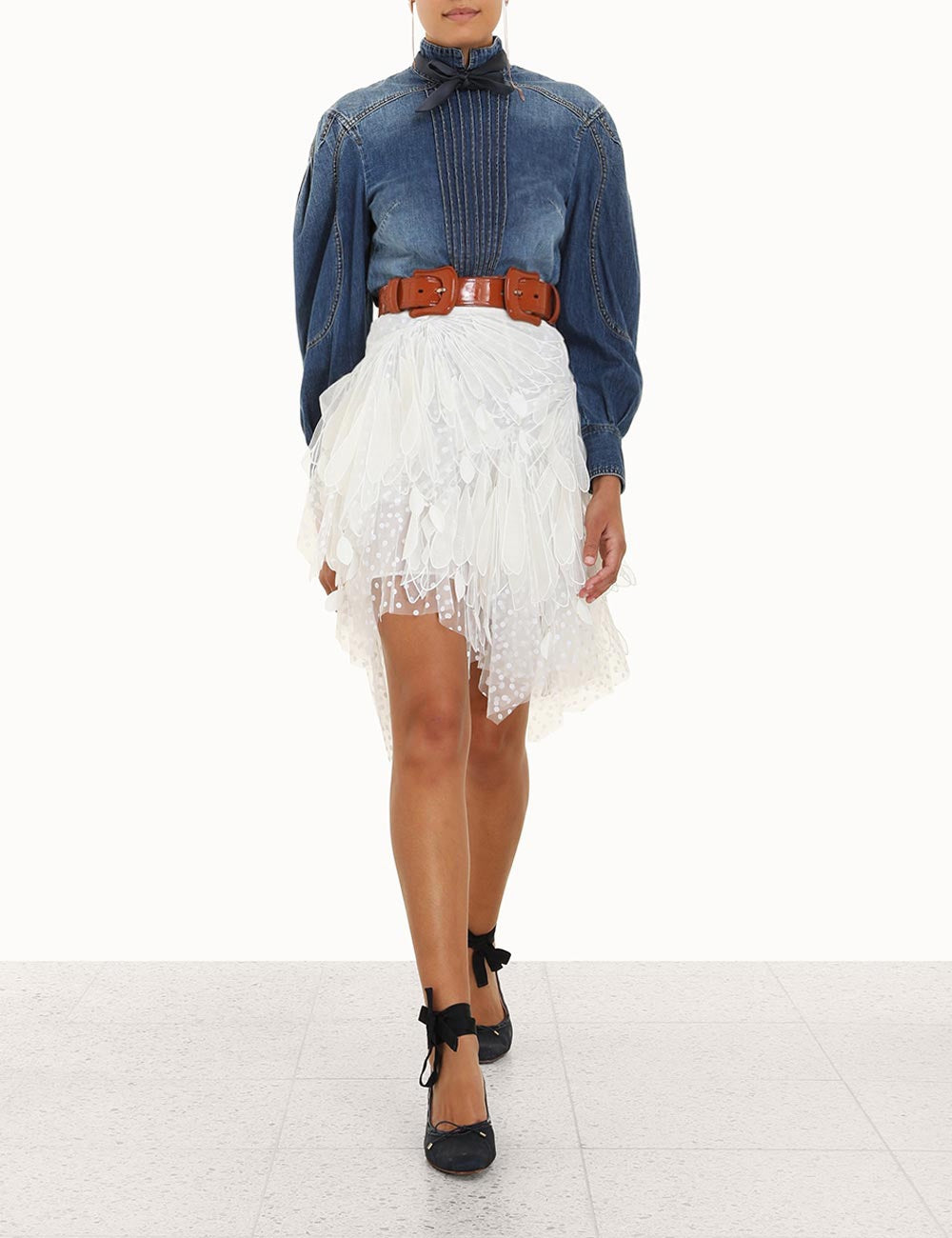 ZIM* 25SS Feather Skirt
