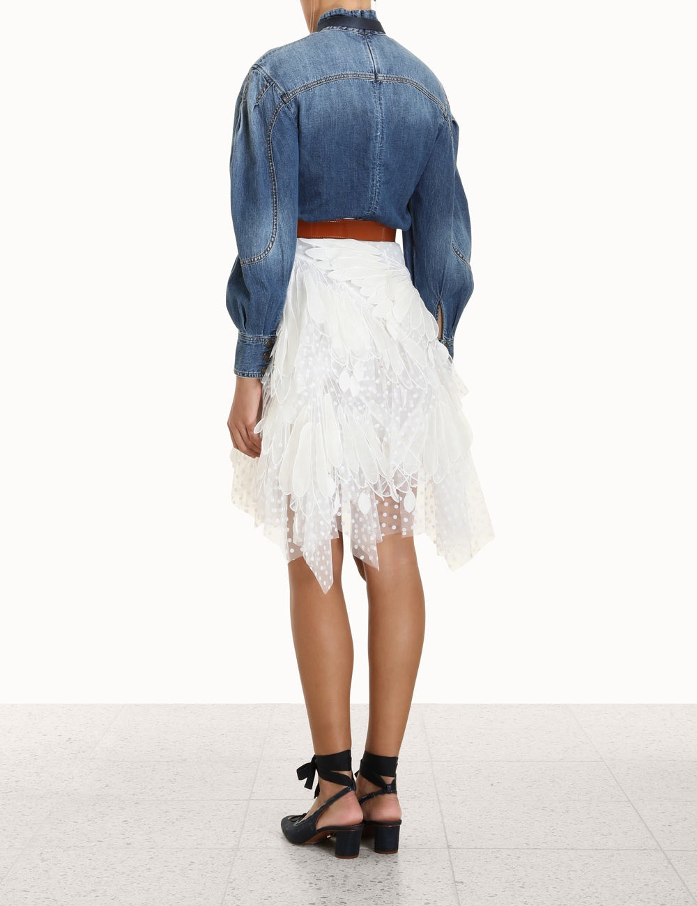 ZIM* 25SS Feather Skirt