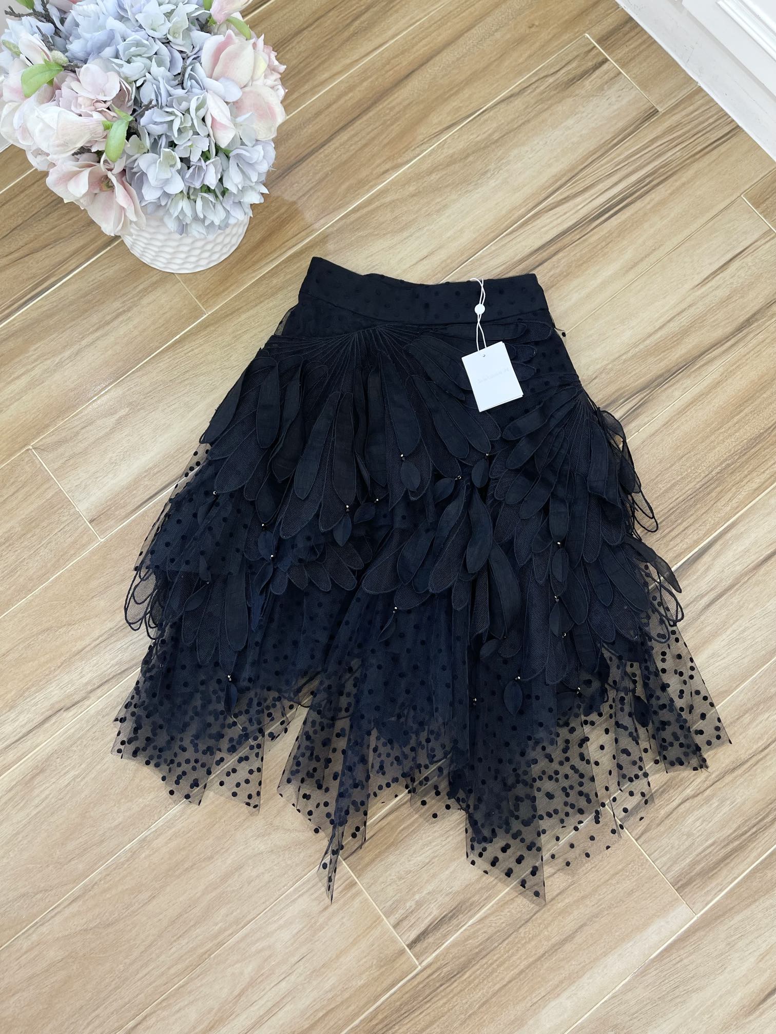 ZIM* 25SS Feather Skirt