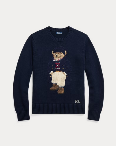 Polo Bear Cotton Crewneck Jumper