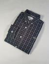 Lacost* cotton check long-sleeved shirt