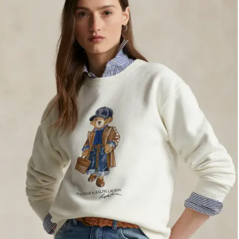 Ralph Lauren* Bear Crewneck Sweatshirt (Velvet)