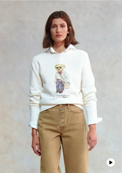 Ralph Lauren* Bear Crewneck Sweatshirt (Velvet)