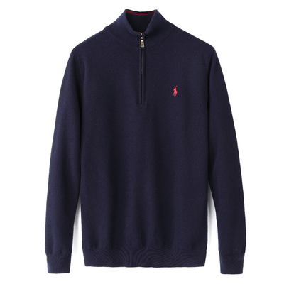 Ralph Laur* Quarter Zip Wool Sweater