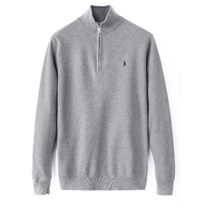 Ralph Laur* Quarter Zip Wool Sweater