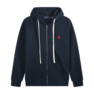 Ralph Laur* cotton zip-up hooded sweatshirt cardigan