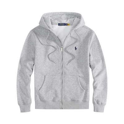 Ralph Laur* Cotton Zip-Up Hooded Cardigan (Plush)