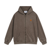 Carhart* washed distressed zip-up hoodie