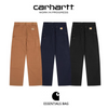 Carhart* Washed Distressed Canvas Multi-Pocket Overalls