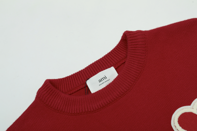 AM* Red cotton sweater