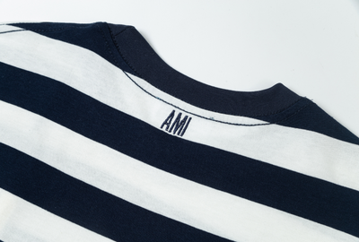 AM* Striped Crew Neck Short Sleeve T-Shirt