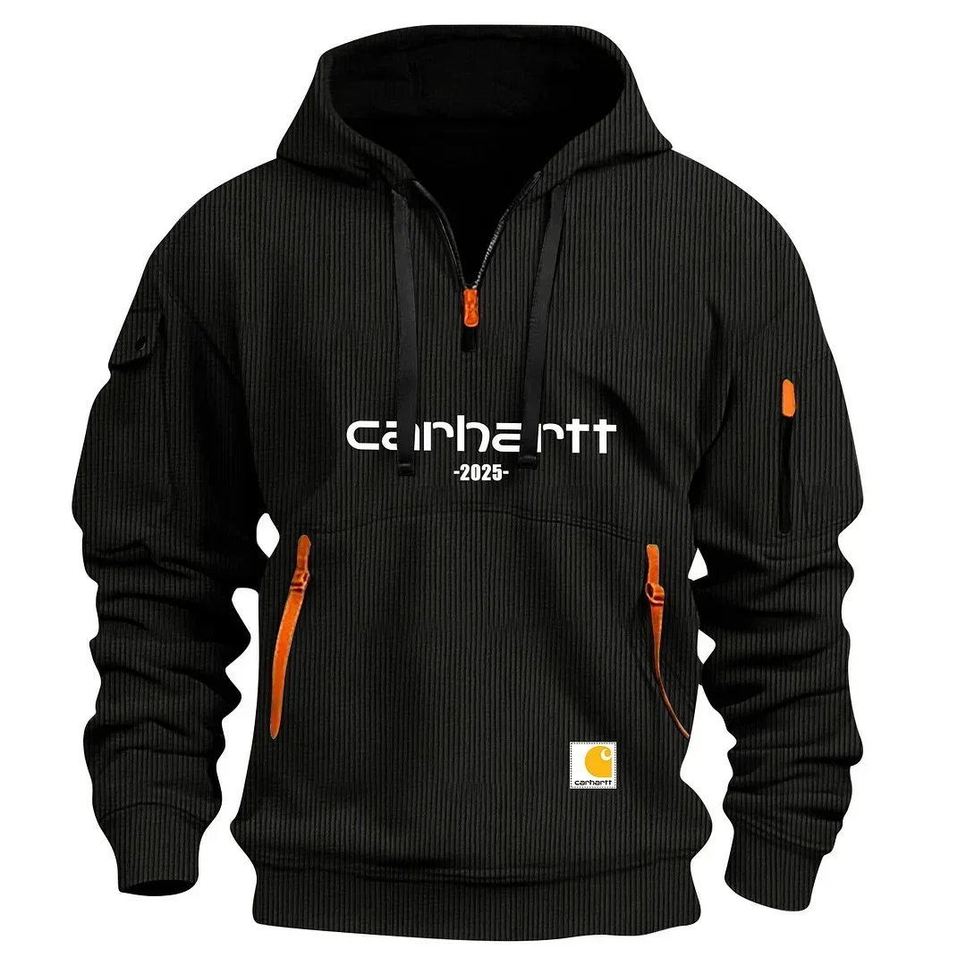 Men's Zipper And Multi Pocket Sport Corduroy Sweatshirt