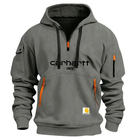 Men's Zipper And Multi Pocket Sport Corduroy Sweatshirt