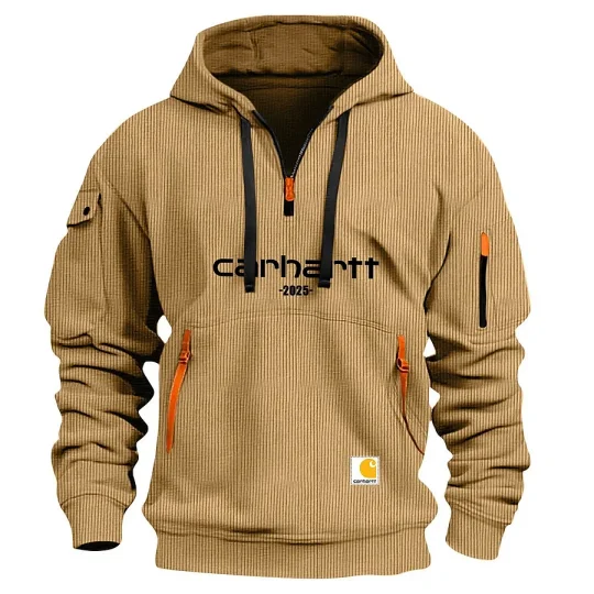 Men's Zipper And Multi Pocket Sport Corduroy Sweatshirt