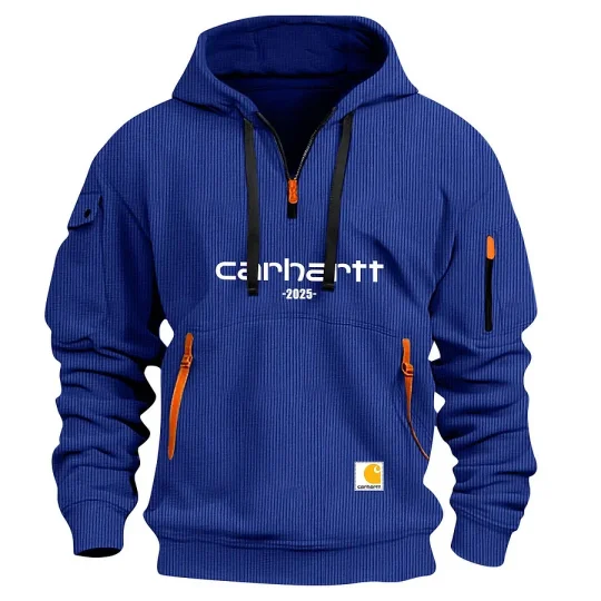 Men's Zipper And Multi Pocket Sport Corduroy Sweatshirt