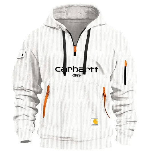 Men's Zipper And Multi Pocket Sport Corduroy Sweatshirt
