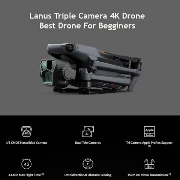 ⛄ 2025 4K Drone for Adults – Auto Return, Brushless Motor, Circular Flight, Waypoints, Altitude Hold, Headless Mode, 43min Flight Time