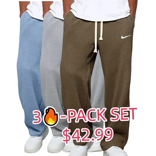 Men's Spring And Autumn Casual Sports Textured Trousers