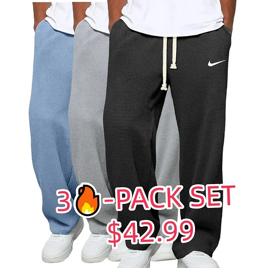 Men's Spring And Autumn Casual Sports Textured Trousers