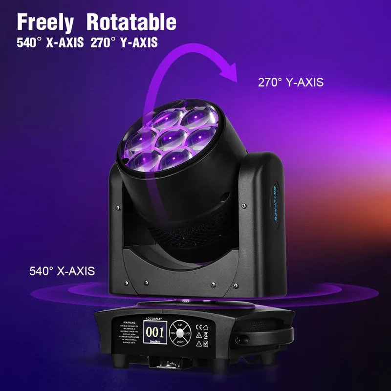 LM0740 7x40w Wash Moving Head Stage Light
